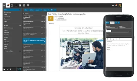 Business team using SmarterMail webmail