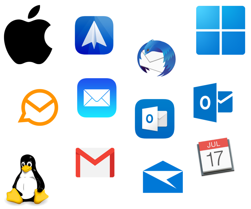 desktop email client logos
