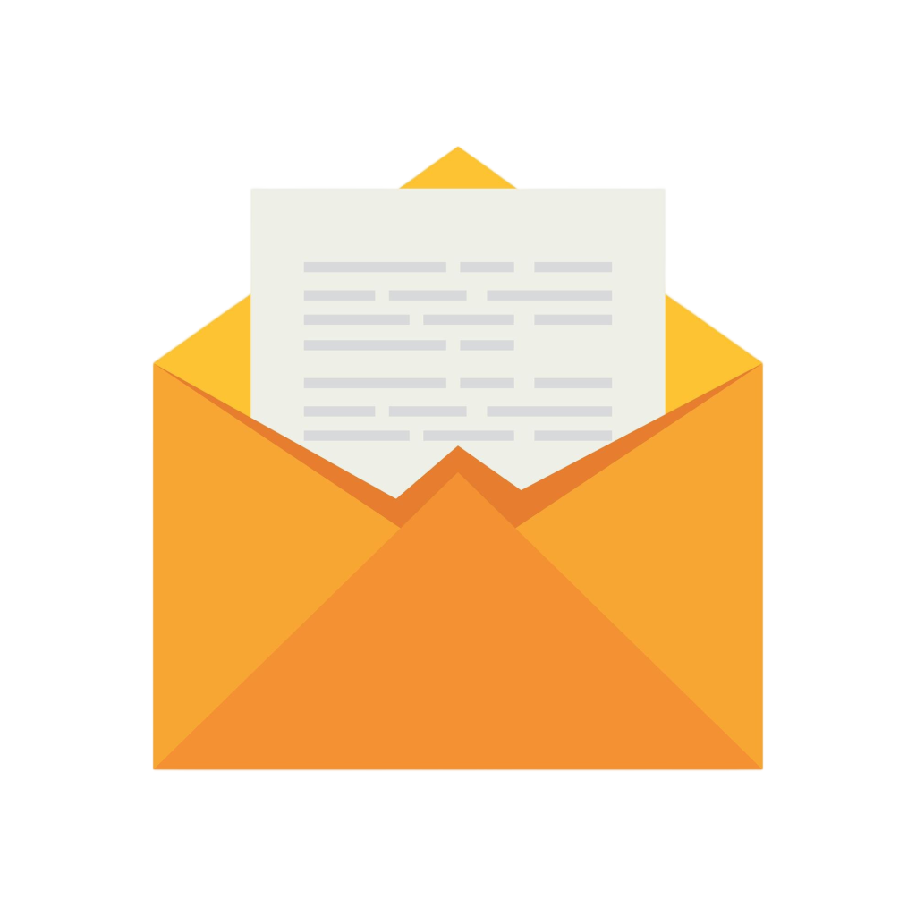 email with yellow envelope