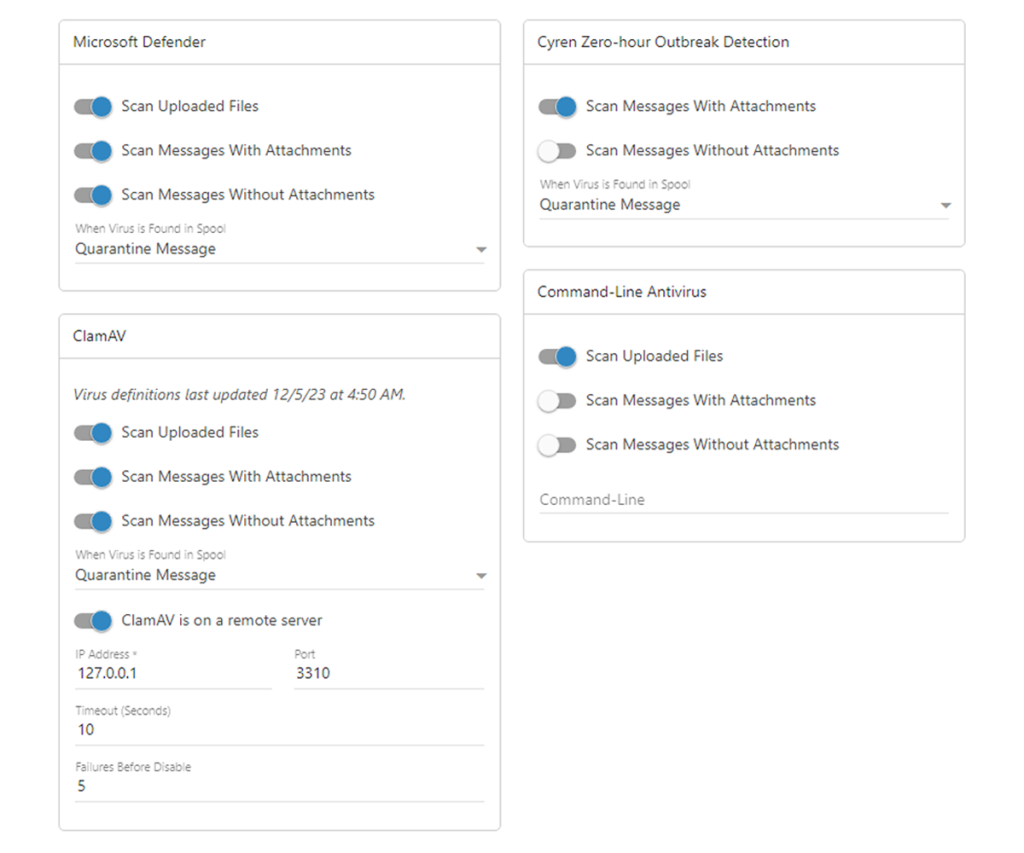 expanded antivirus options