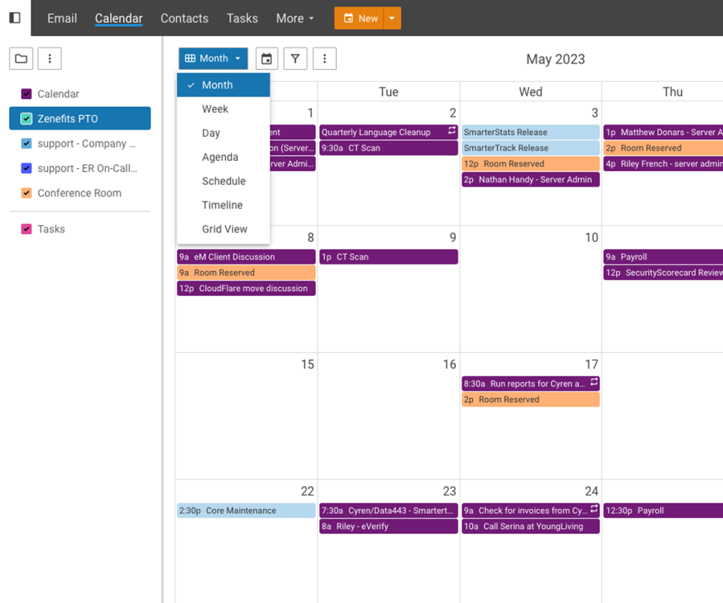 expanded calendar monthly