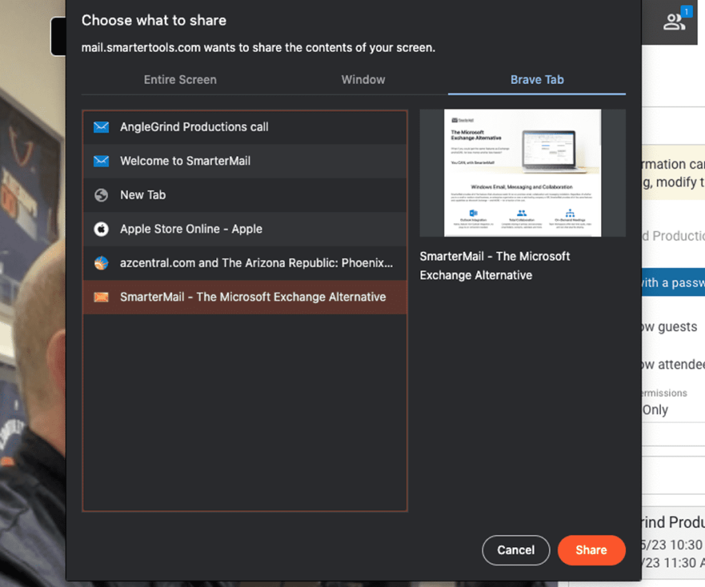 screen share sm