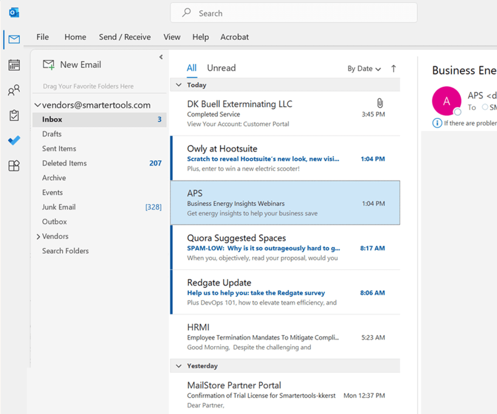 smartermail microsoft outlook