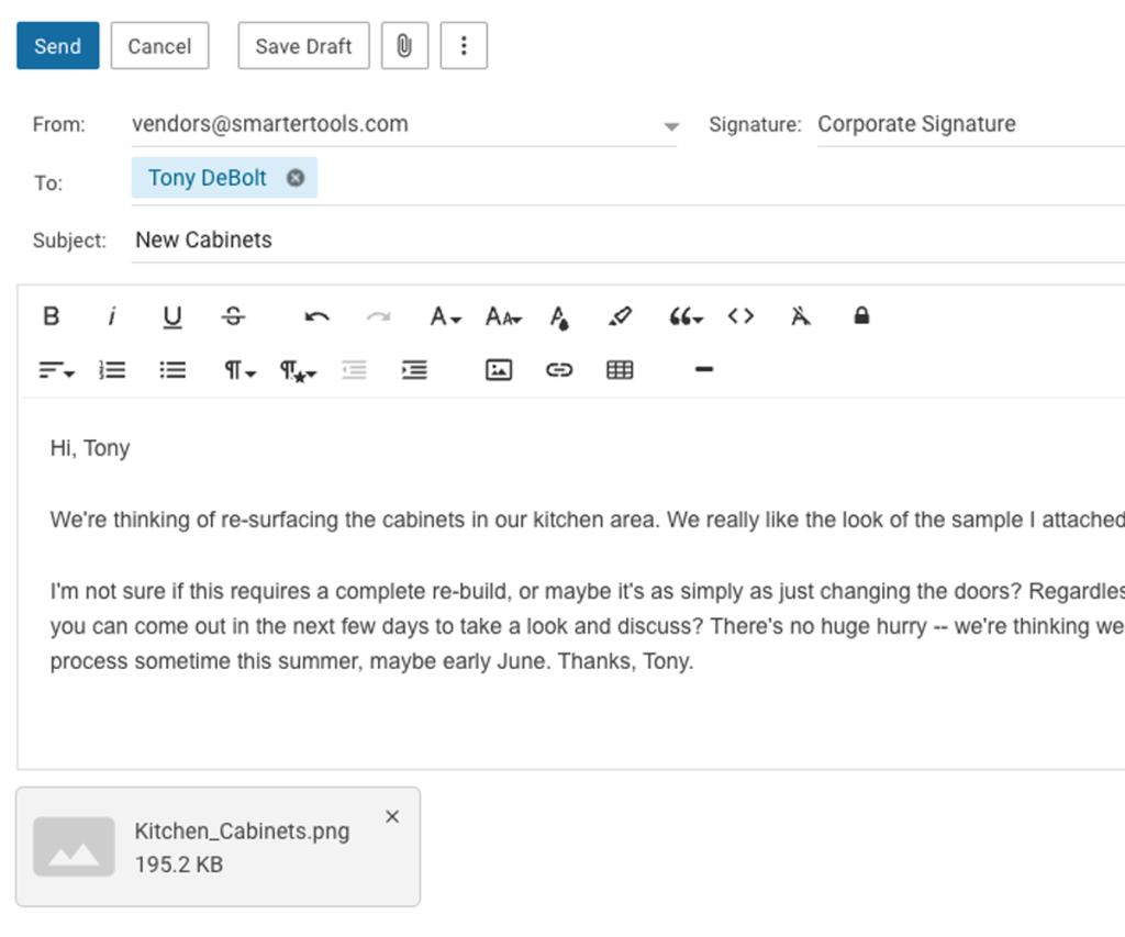 webmail client compose