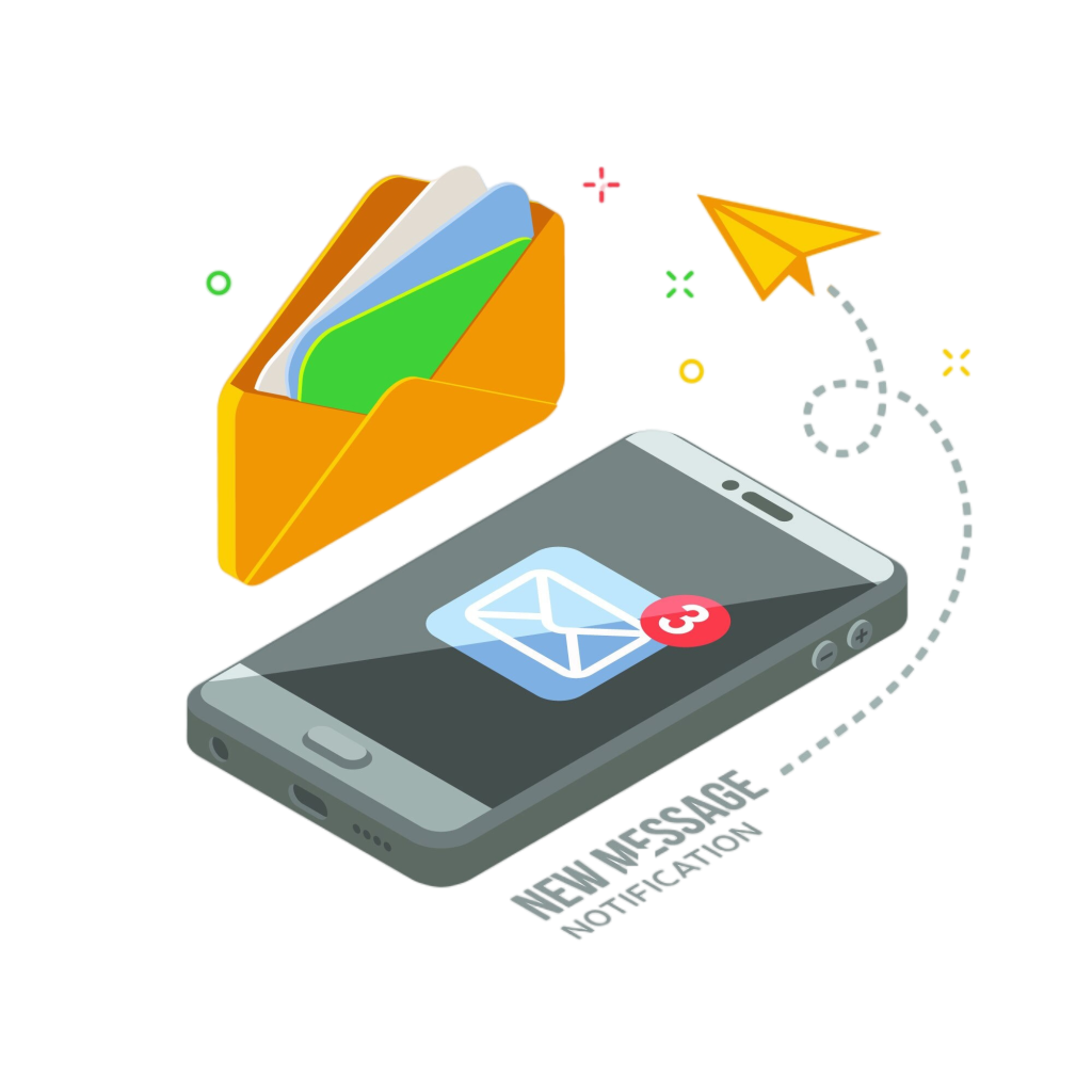 isometric view mobile phone with instagram post